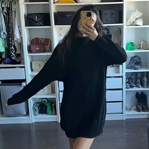 Black sweater dress